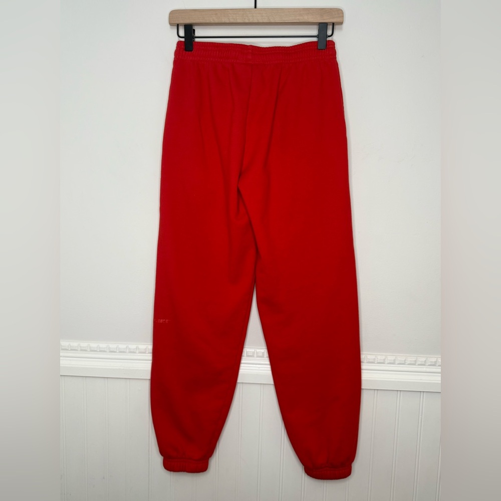 TNA Aritzia Super Fleece Jogger Sweatpants XS Red Cozy Lounge Gym